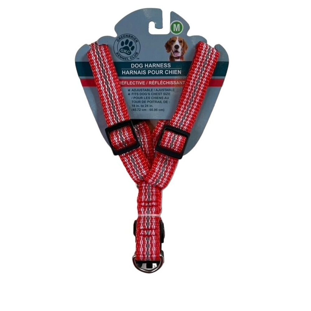 Adjustable Reflective Dog Harness Strap u Chest Size 18 in to 24 in Medium
